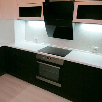 Кухня white-black