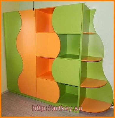 Мебель для детей - шкаф стеллаж - вид 1 миниатюра