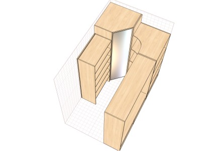 Гардеробная комната - проект 04 - вид 1 миниатюра