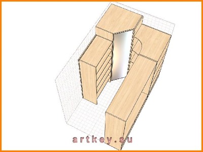 Гардеробная комната - проект 04 - вид 3 миниатюра