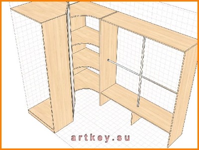 Гардеробная комната - проект 04 - вид 5 миниатюра