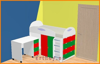 Проекты детской мебели 01 - вид 1 миниатюра