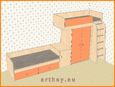 Проекты детской мебели 01 - вид 9 миниатюра
