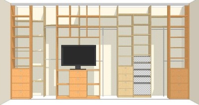 Проект гардеробного шкафа купе - вид 1 миниатюра
