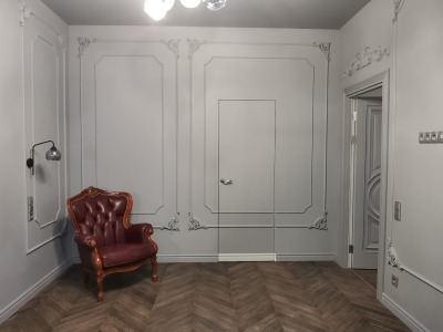 Скрытая гардеробная комната для семейной пары - вид 16 миниатюра