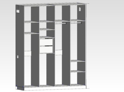Встроенный распашной шкаф для хозяйственных нужд - вид 16 миниатюра