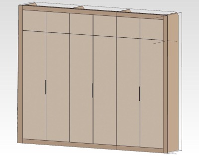 Встроенный распашной шкаф в спальню - вид 3 миниатюра