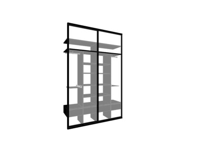 Шкаф-купе со стеклянными дверьми - вид 3 миниатюра